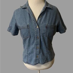 Levi's Denim Blue Button Down Shirt